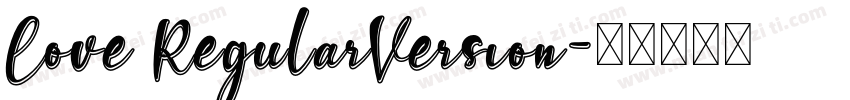 Love RegularVersion字体转换
